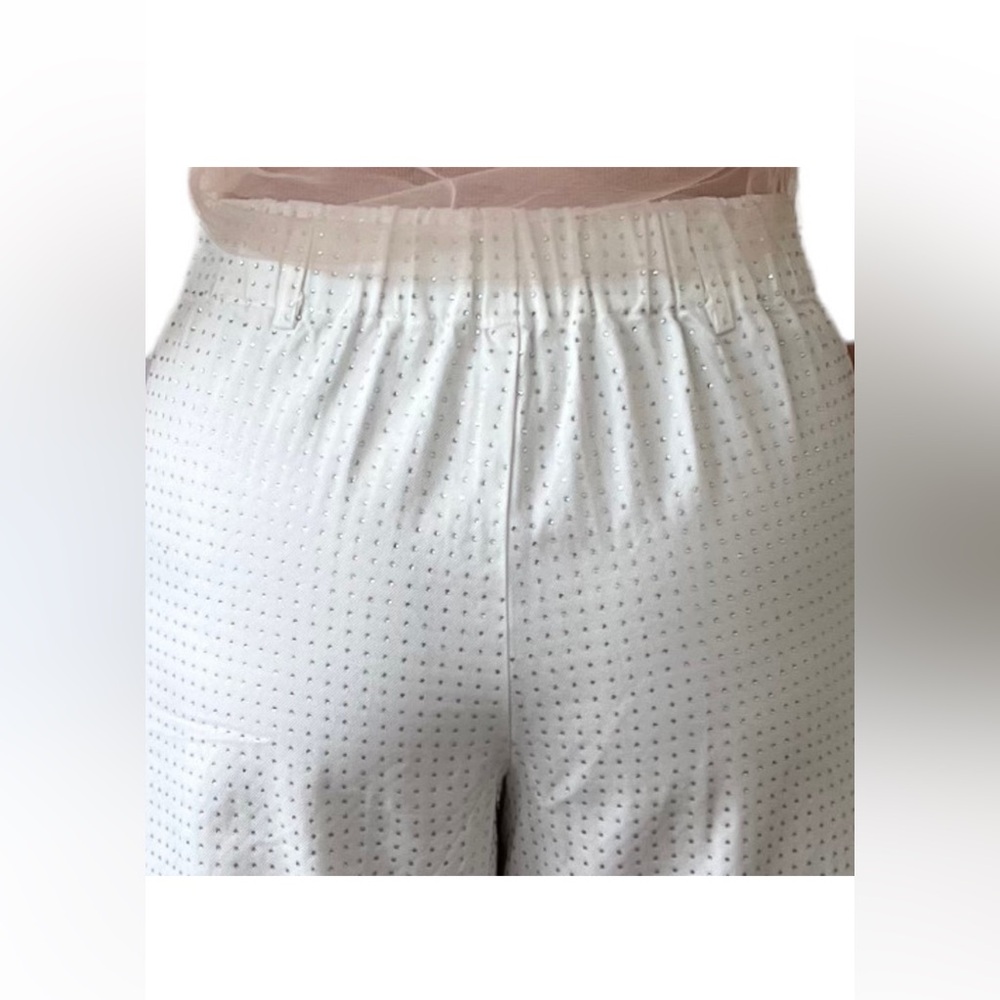 YFB Young Fabulous & Broke Ryker Rhinestone Wide Leg Jeans Pants White Denim Sm - Picture 4 of 9